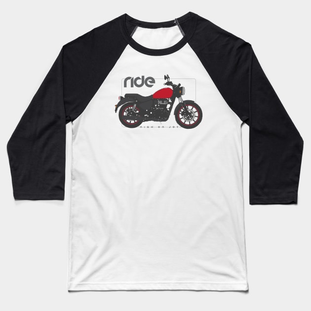 Ride meteor fireball red Baseball T-Shirt by NighOnJoy